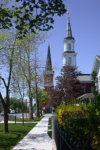 2 of the famous Four Churches in Palmyra, NY